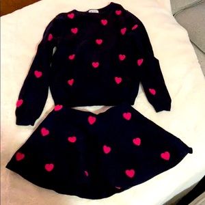 H&M Girls outfit with hearts size 8-10Y